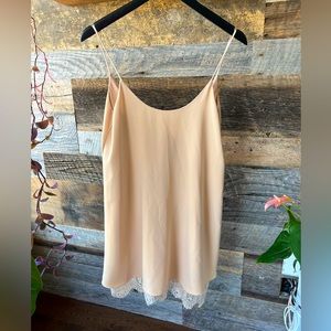 Zara beige dress with lace detail XS